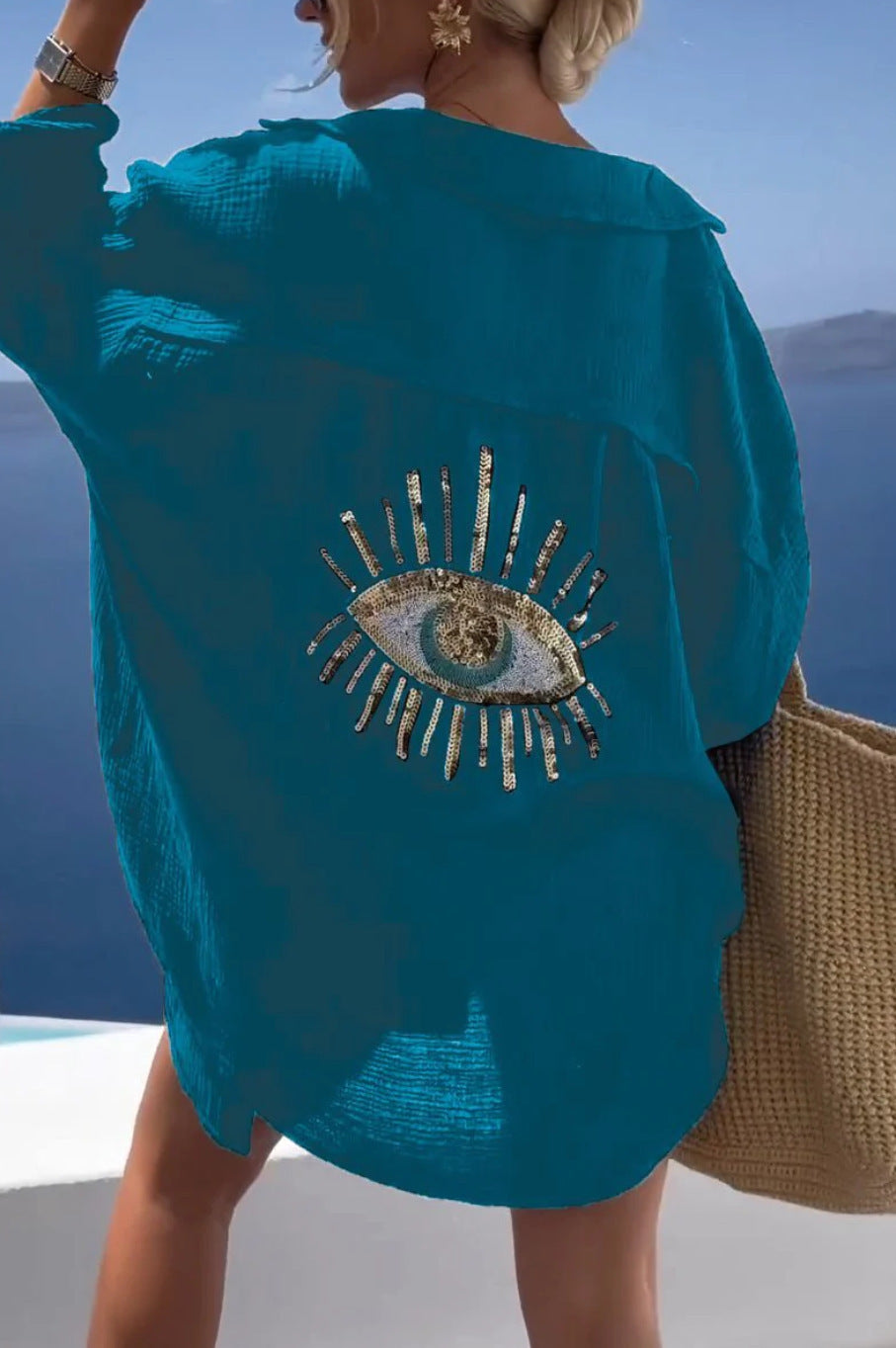 Chemise Décontractée en Coton et Lin à Manches Longues avec Col Revers