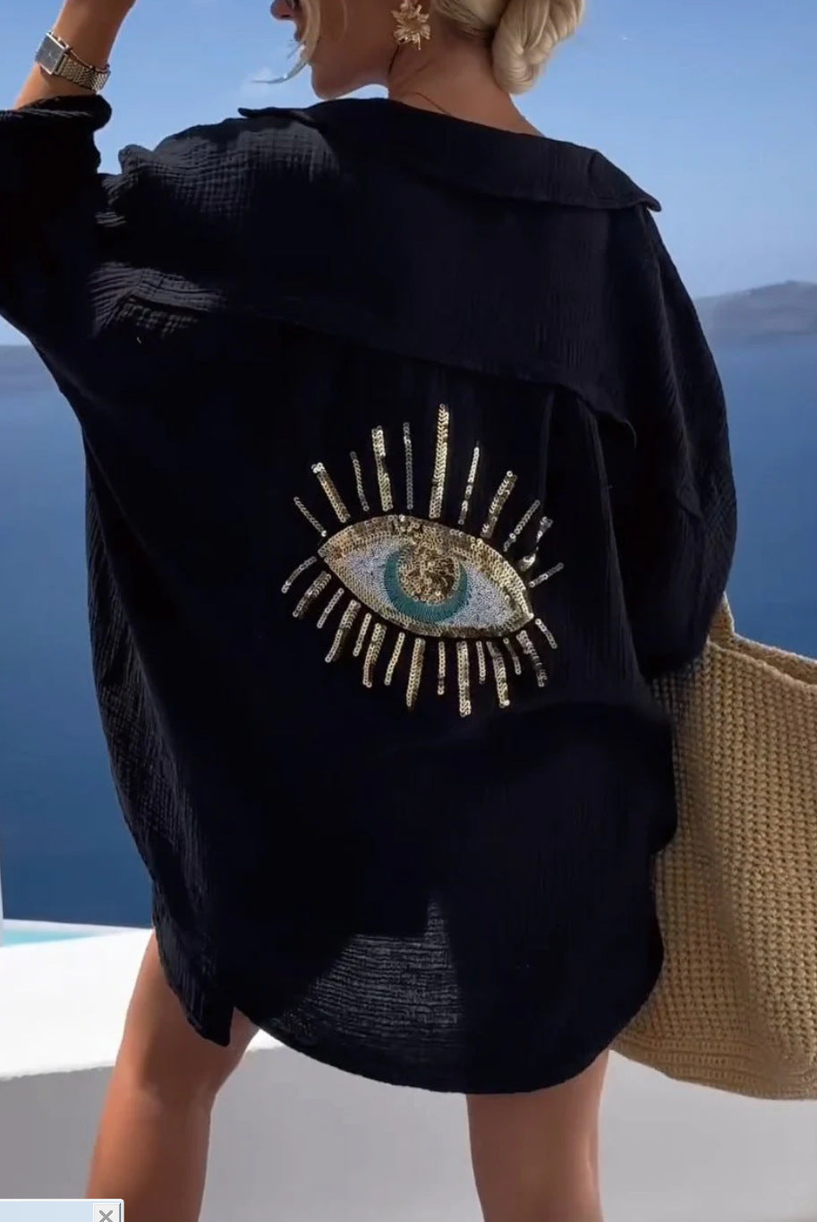 Chemise Décontractée en Coton et Lin à Manches Longues avec Col Revers