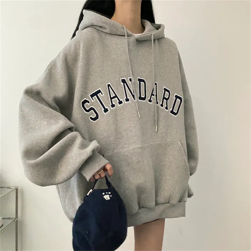 Sweat Oversize en Coton à Motif Lettrage