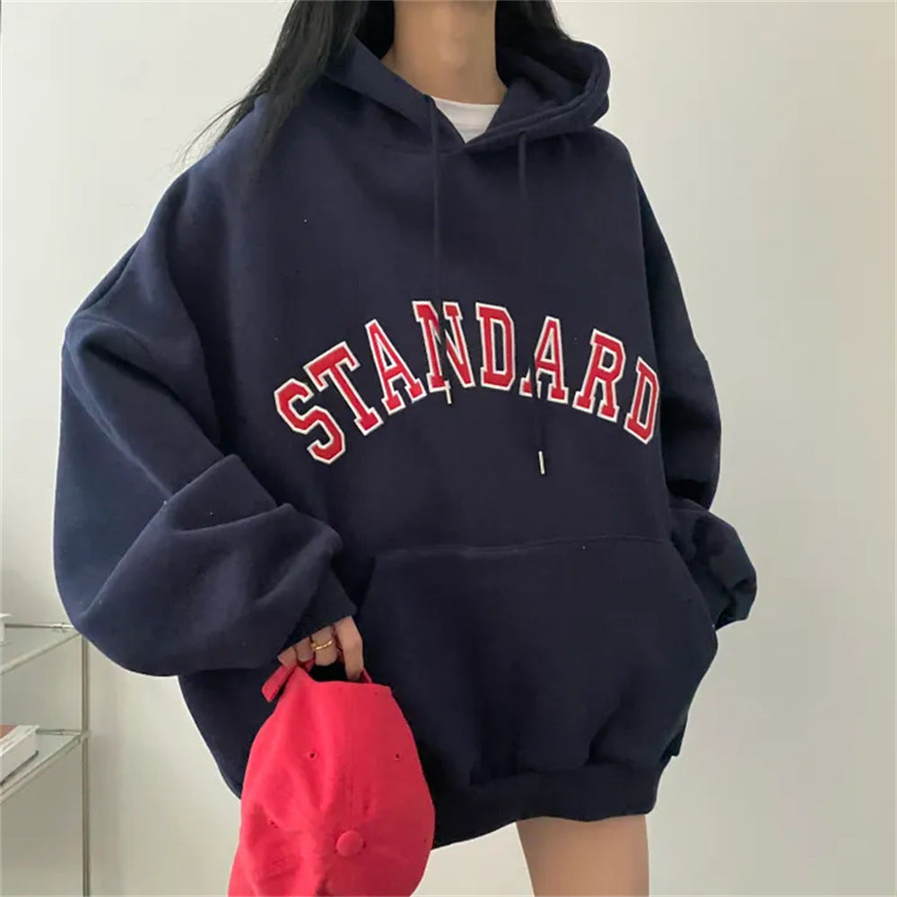 Sweat Oversize en Coton à Motif Lettrage