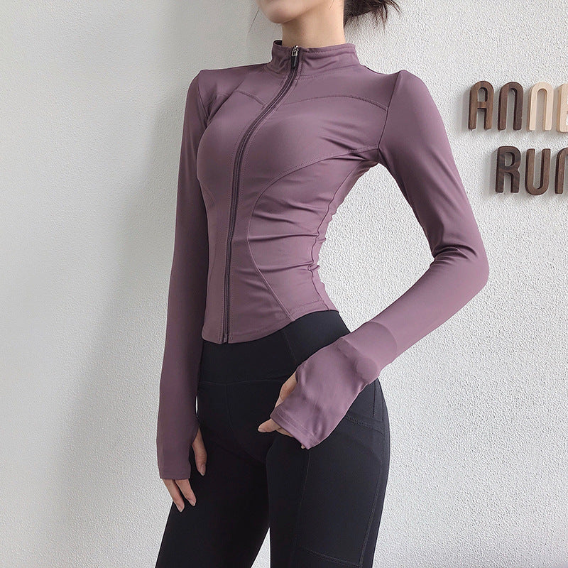 Veste de Sport Zippée à Manches Longues