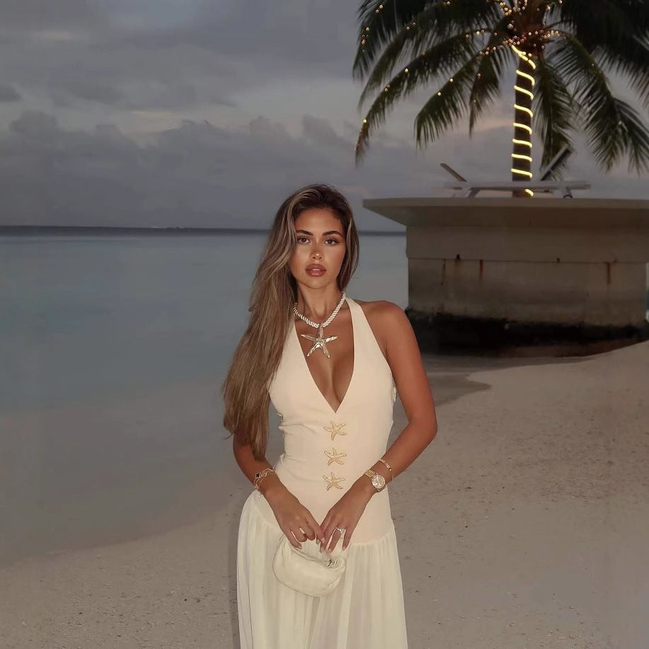 🤍 Robe dos nu à laçage – Glamour & féminité assurés