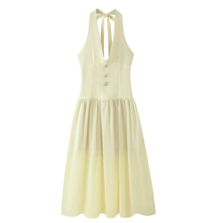 🤍 Robe dos nu à laçage – Glamour & féminité assurés