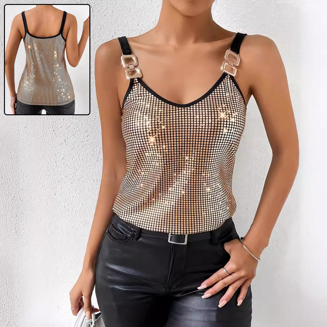 Top Débardeur Chaîne à Sequins