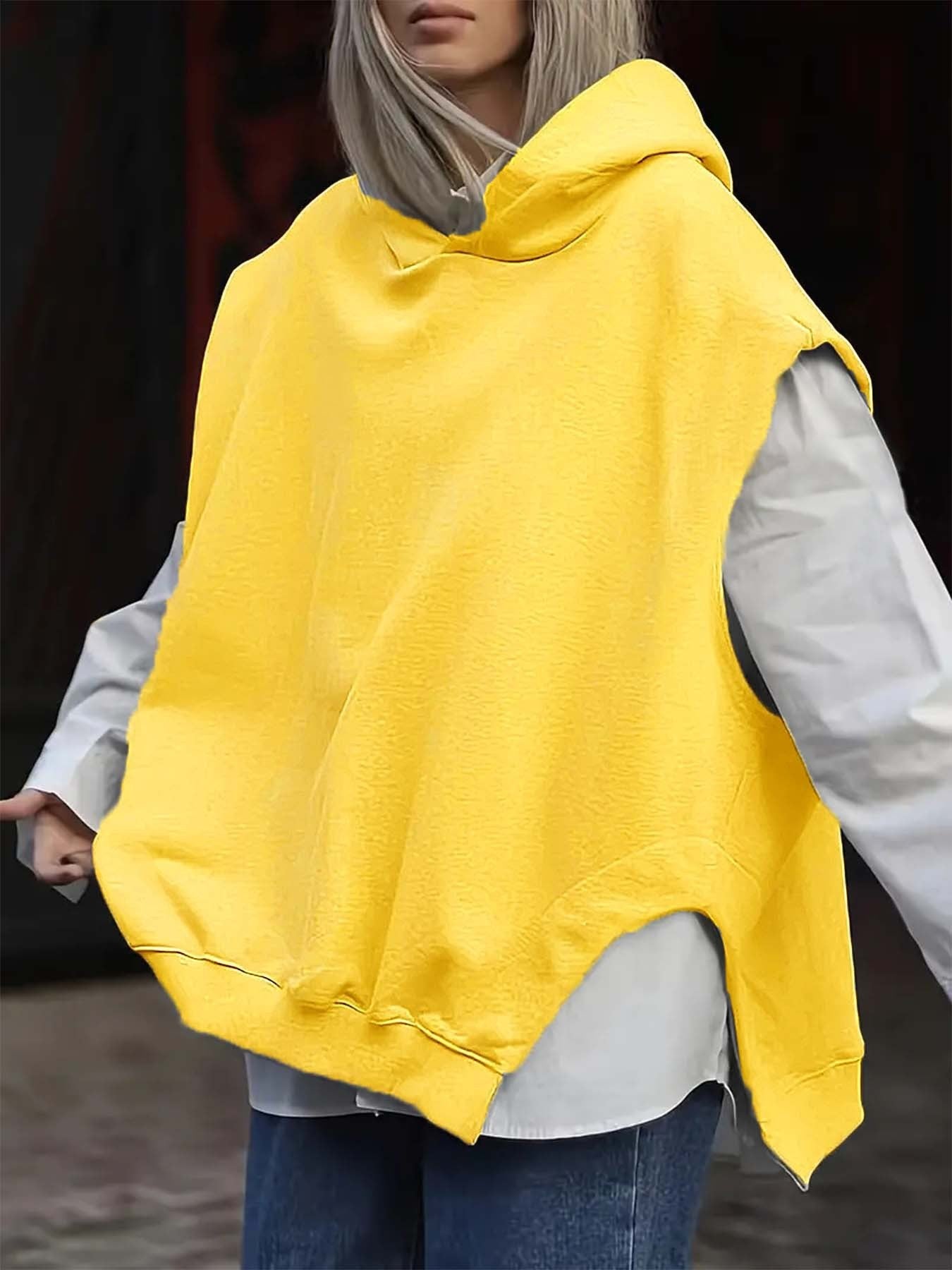 Sweat Sans Manches à Capuche – Coupe Loose