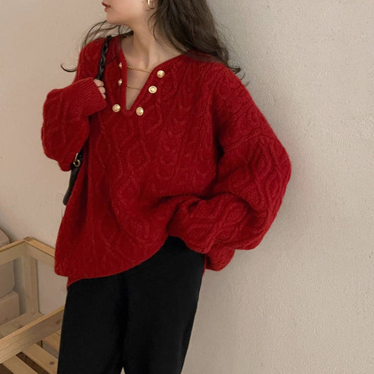 Pull Élégant en Maille avec Détails Crochetés