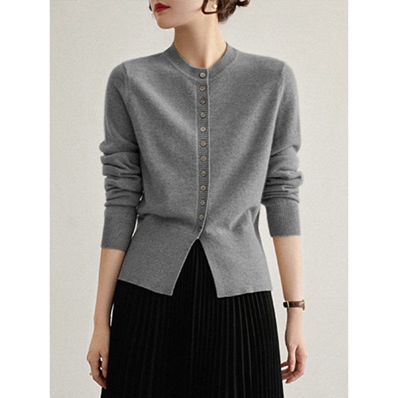 Cardigan en Cachemire Fin et Coupe Ajustée