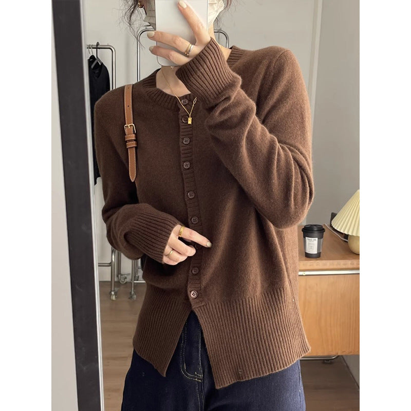 Cardigan en Cachemire Fin et Coupe Ajustée