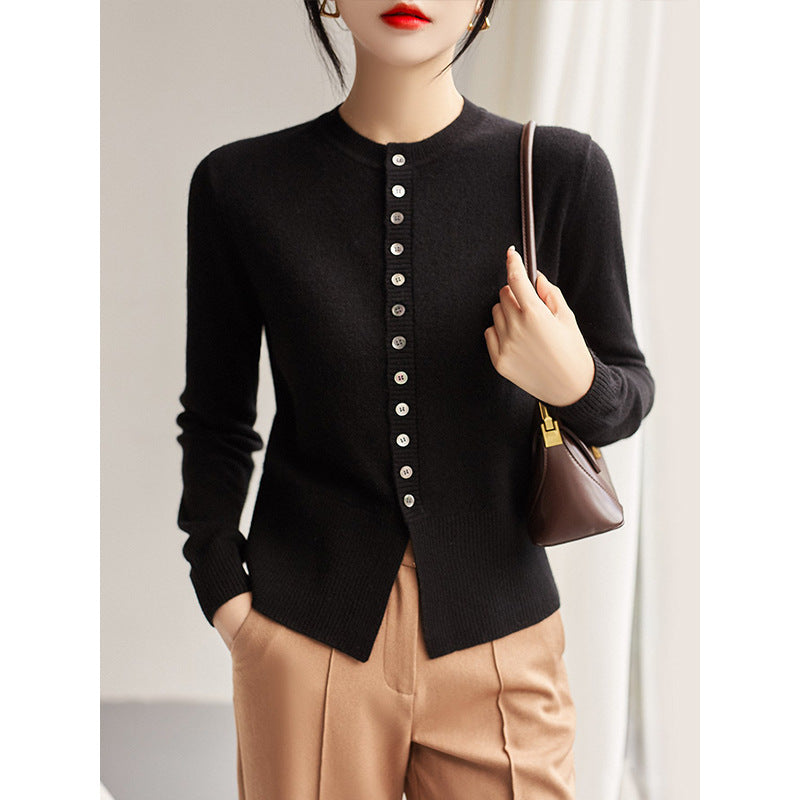 Cardigan en Cachemire Fin et Coupe Ajustée