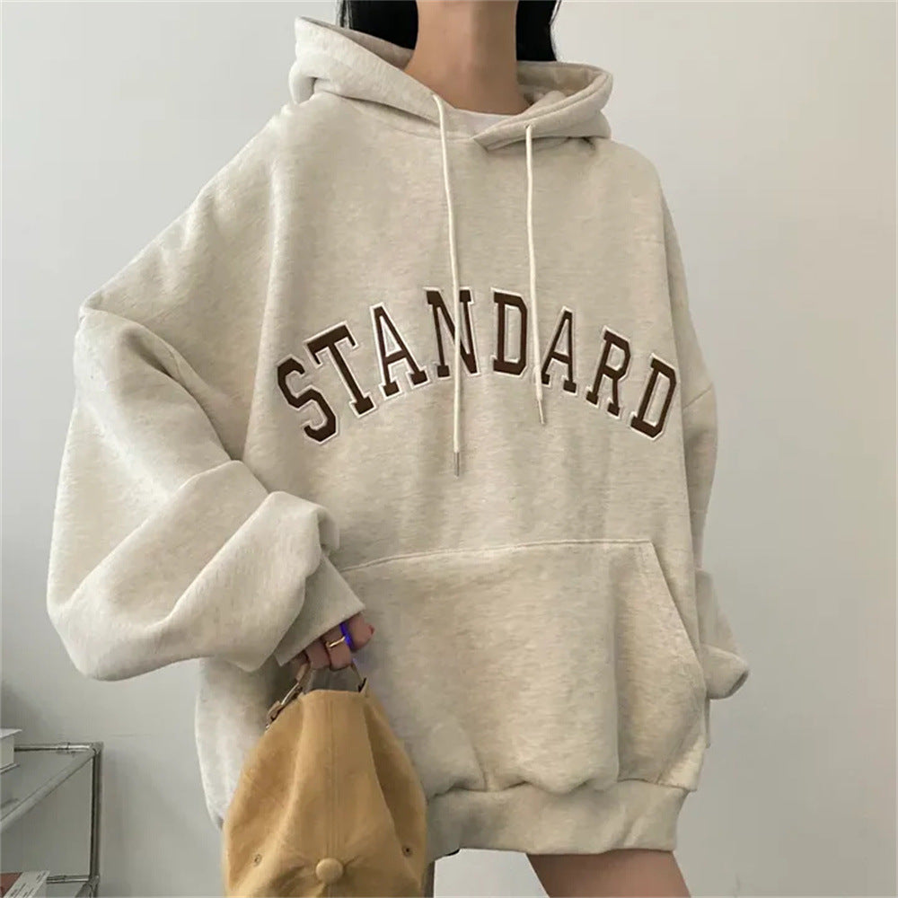 Sweat Oversize en Coton à Motif Lettrage