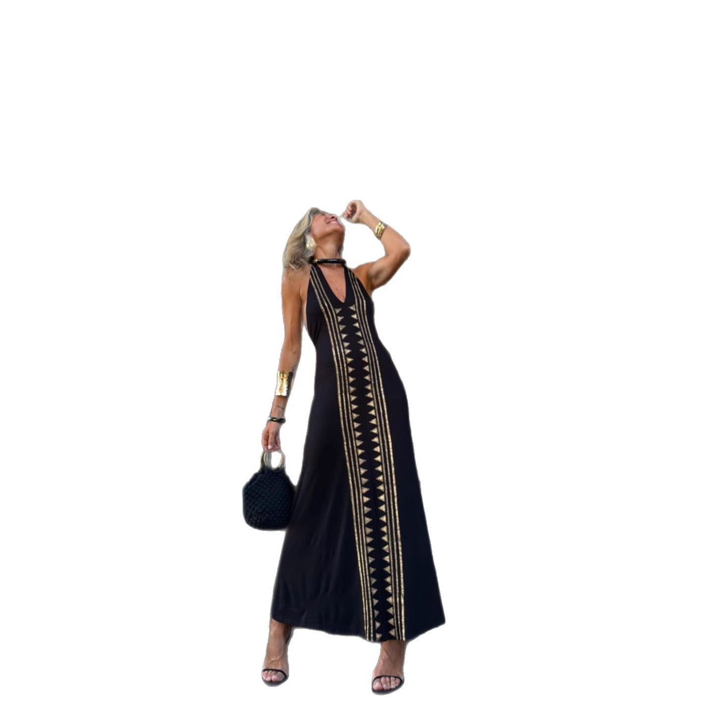 🖤 Robe dos nu à bretelles fines – Élégance intemporelle