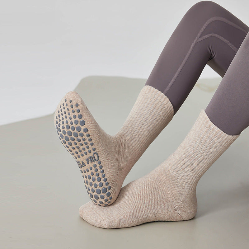Chaussettes de Sport Yoga Mi-hautes – Enfant & Femme