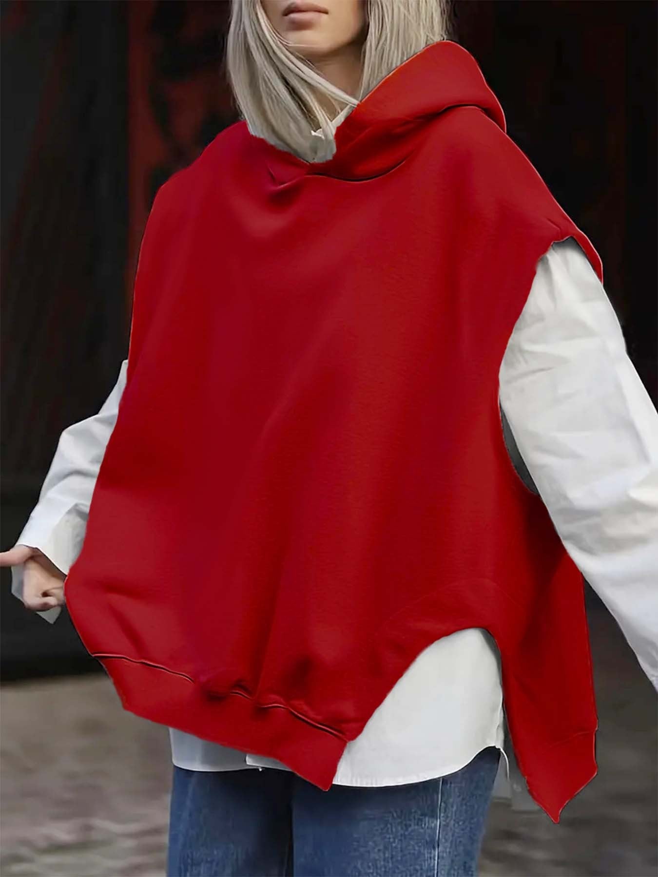 Sweat Sans Manches à Capuche – Coupe Loose