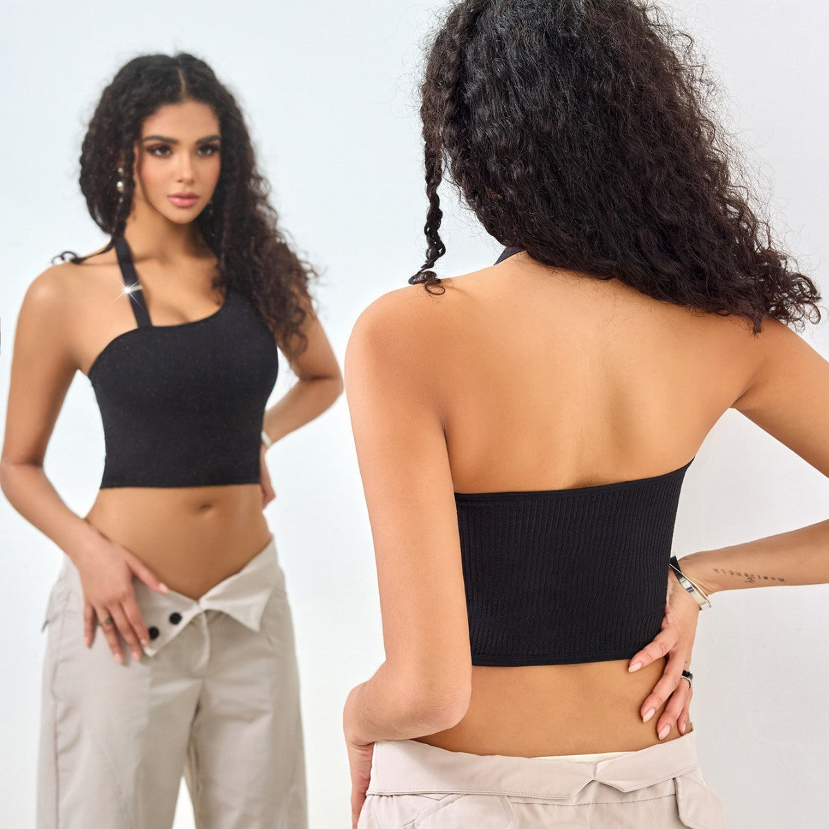 Débardeur Asymétrique Dos Nu – Élégance Minimaliste