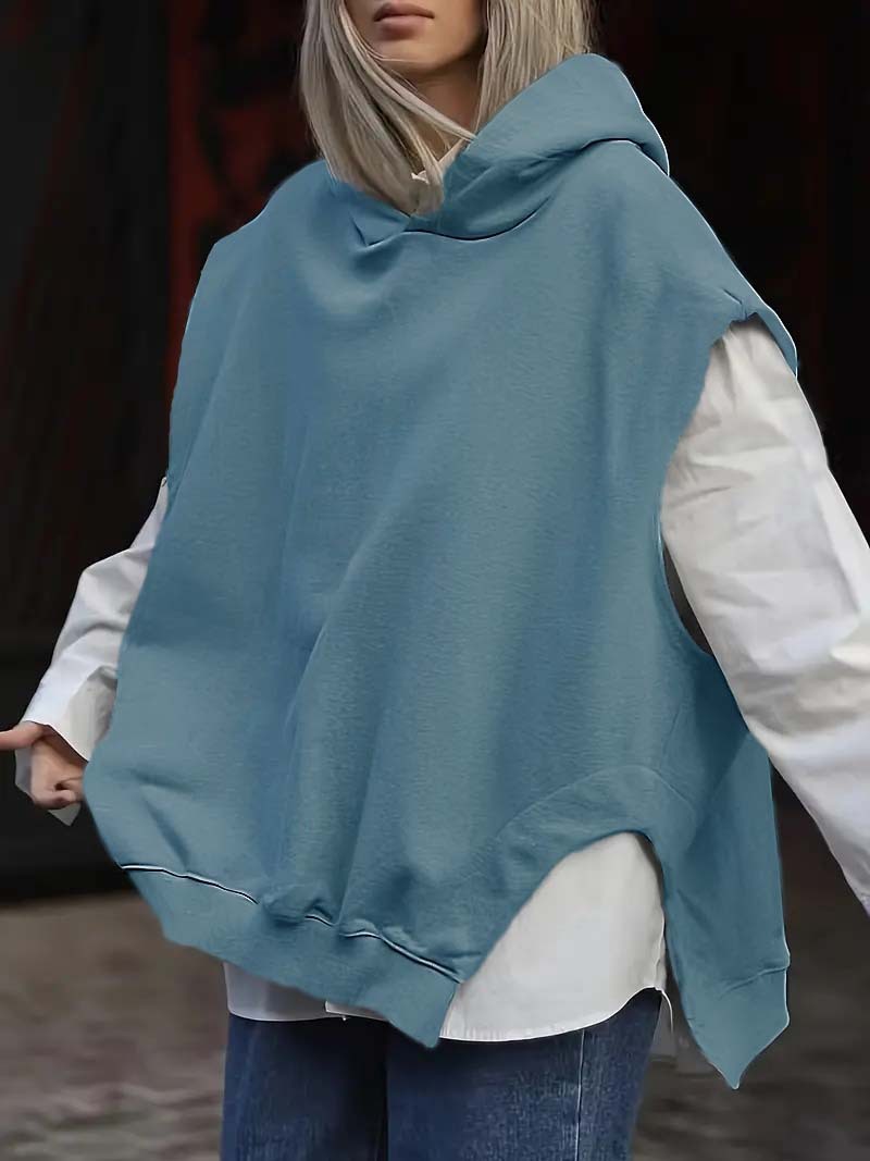 Sweat Sans Manches à Capuche – Coupe Loose